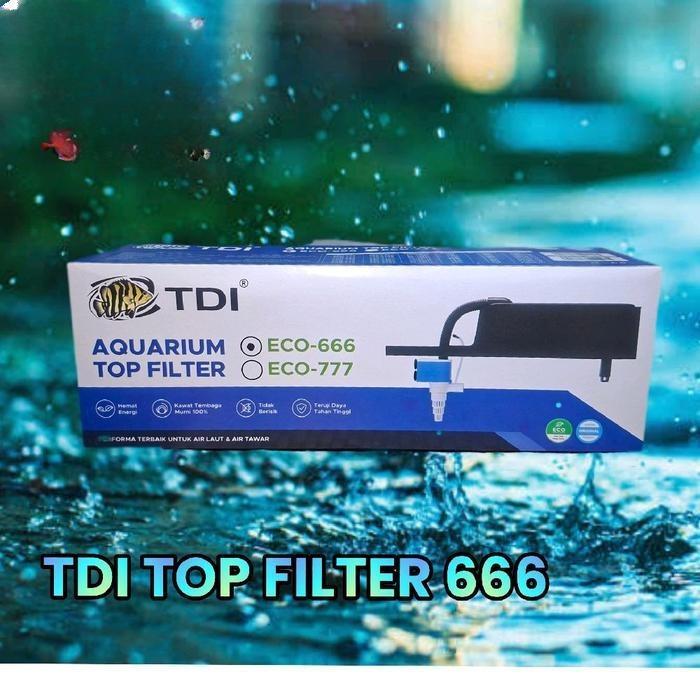 top filter gantung aquarium filter atas aquarium TDI ECO 666 untuk aquarium 50 cm - 60 cm TIGER DATZ