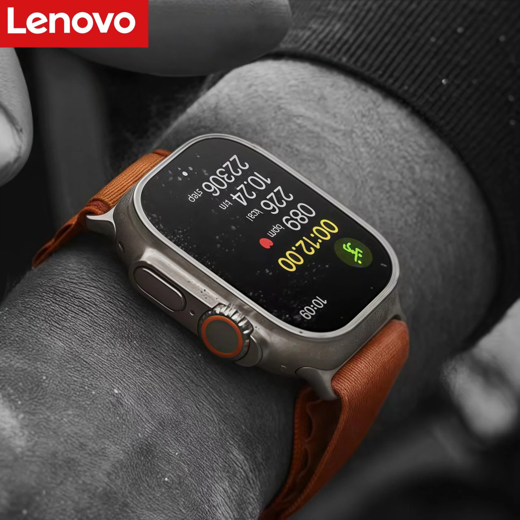 Lenovo T900 Ultra Smart Watch Men 49mm Series 9 AMOLED Screen NFC Compass Waterproof For Apple Watch