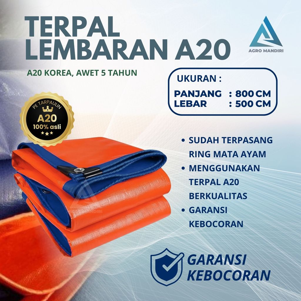 TERPAL PE A20 KOREA 5X8 SERBAGUNA TEBAL & SUPER KUAT UNTUK TENDA WARUNG TRUK PICKUP DLL