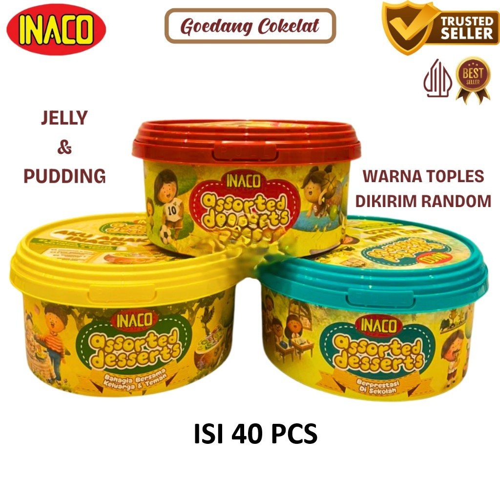 JELLY INACO ISI 40 PCS KOTAK BULAT ASSORTED DESSERTS GIFT BOX AGAR JELI INACO HALAL PUDING