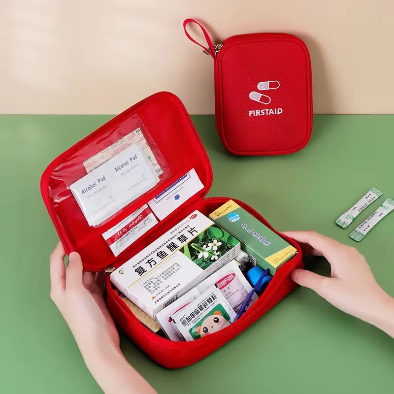 Portable Mini Home Mecal Storage Bag - All-in-One Emergency First Aid Kit for Travel, Outdoor Campin