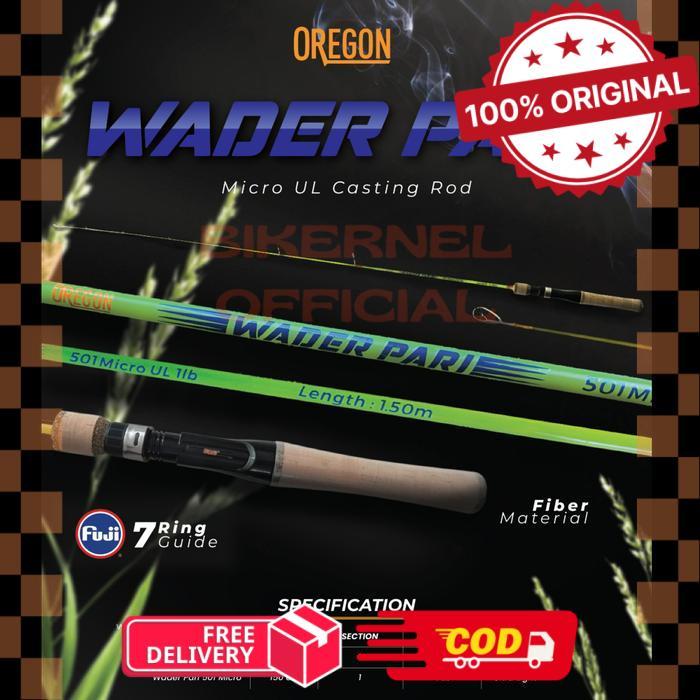 Joran Casting Oregon Wader Pari  Micro UL Ring guide Fuji - 135 cm -biken