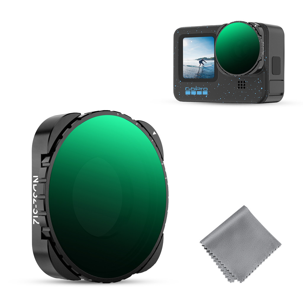 Set Filter ND Variabel K&F CONCEPT untuk GoPro Hero 13 Black ND2-32 & ND32-512 Filter Pengurang Caha