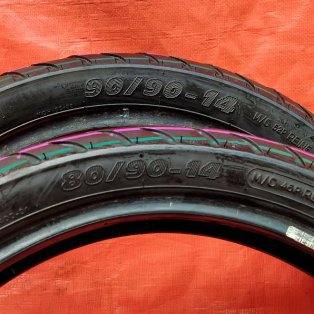 Michelin ukuran 90/90-14 dan 80/90-14 (sepasang)