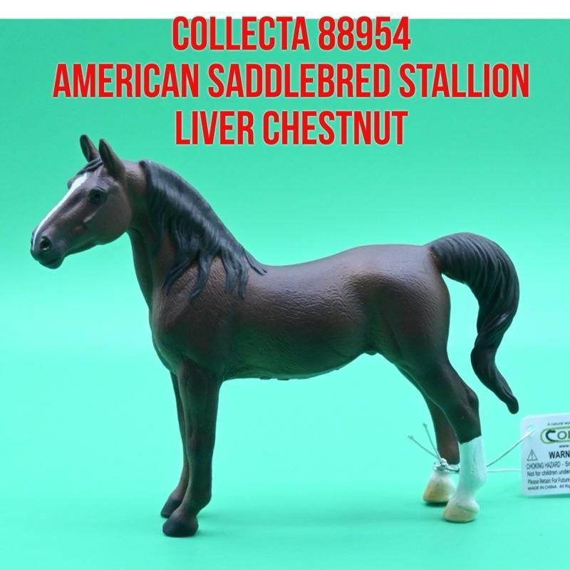 CollectA 88954 American Saddlebred Stallion Liver Chestnut Horse Kuda Jantan Equus Caballus | Mainan
