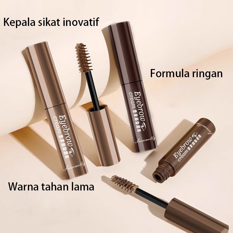 SNOWMOLLY Pomade alis tahan air tahan lama dan tidak mudah luntur cokelat eyebrow cream alis alami m