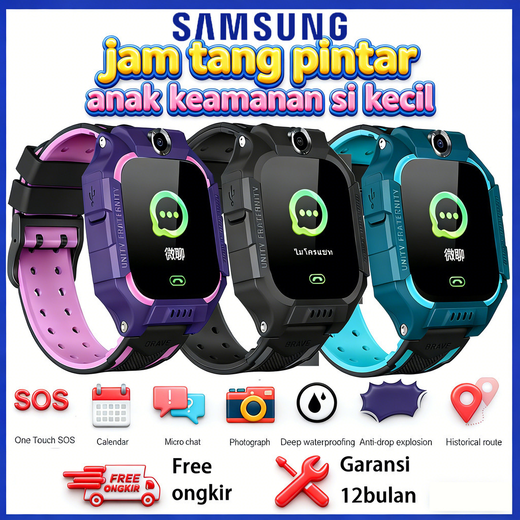 2026 Baru Samsung Kids Smartwatch VC Bisa Diputar 360 Derajat  Kids Smartwatch Jam Anak Telepon GPS 