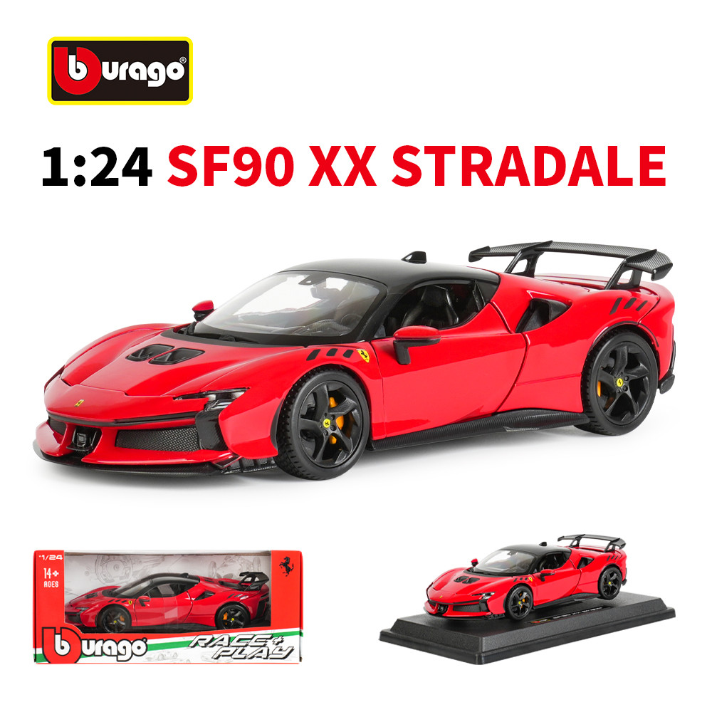 Bburago 1:24 SF90 XX STRADALE Car Static Die Cast Vehicles Collectible Model Car Toys