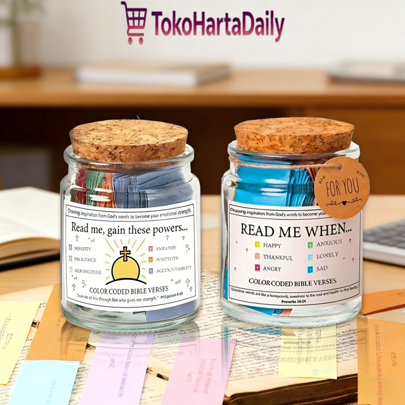 Christian Jar Bible Verse Toples Doa Kekristenan Gift dengan Ayat Alkitab