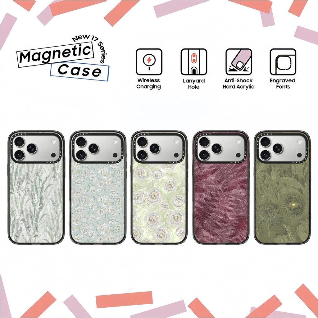 Casing Akrilik Plastik Keras Motif Lukisan Minyak Cat Air Bunga Teratai Salju Mawar untuk iPhone 17 