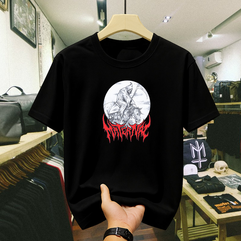 Kaos Maternal Disaster Hitam Putih Unisex – Baju Distro Streetwear Trendy Katun Combed Lem