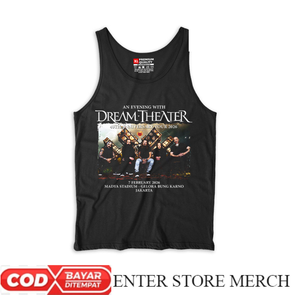 ENTERSTOREMERCH Kaos LEKBONG Dream Theater Tour 2026 KAOS Dream theater Bahan COTTON COMBED 24S | KA