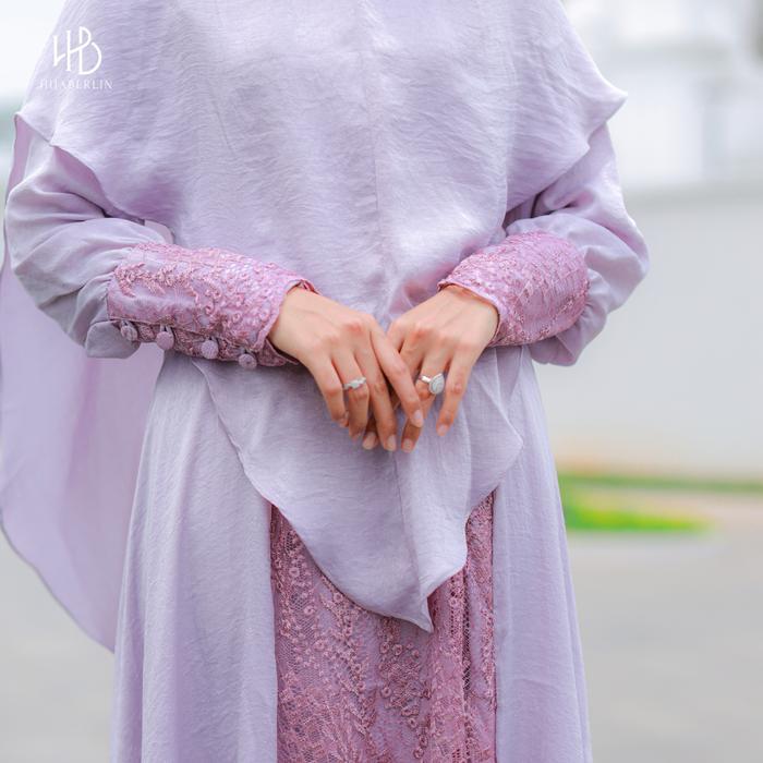 HIJABERLIN - Gamis Almahira : Gamis Royal Matte Silk Mewah Dress Umrah Muslim - Pule