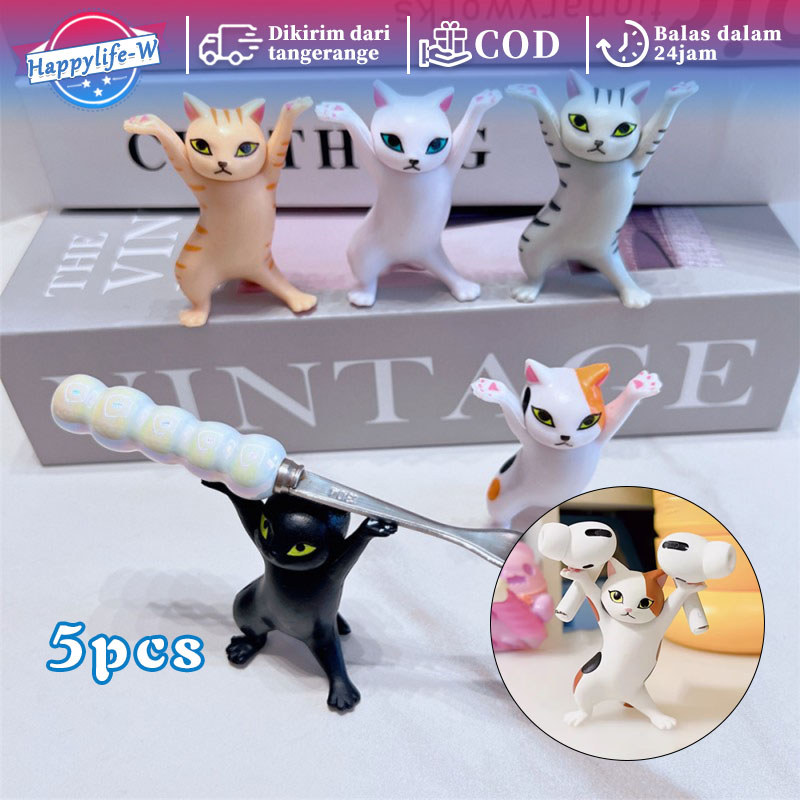 Dancing Cat Pen Holders Multifungsi Cat Stand Holder Untuk Pen Airpods Earphone Holder