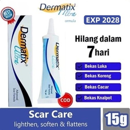 [ORI & EXP 2028] Dermatix Ultra Scar Removal Cream 15gr / Penghilang Bekas Luka - Stretmark - Bekas 