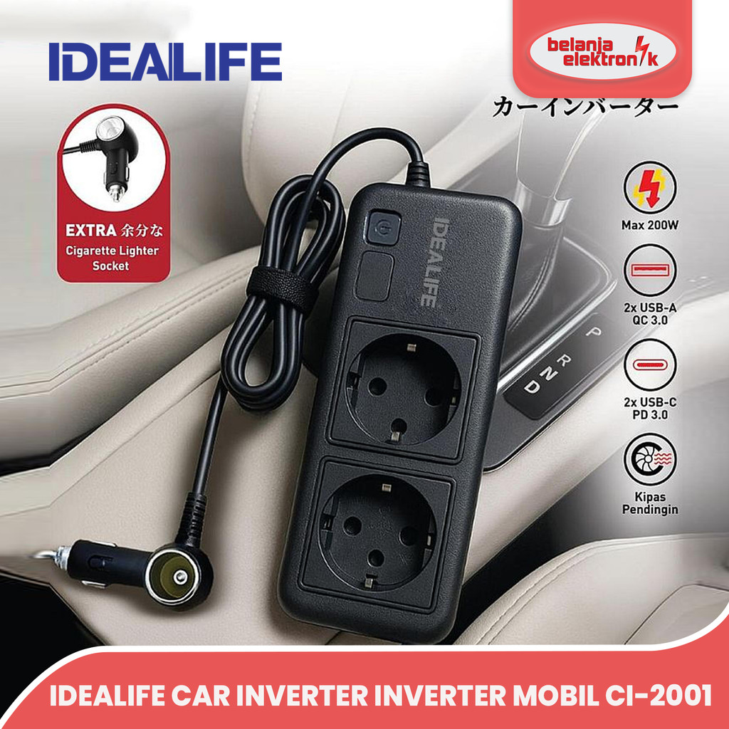 IDEALIFE - CAR INVERTER - INVERTER MOBIL – STOP KONTAK MOBIL CI-2001