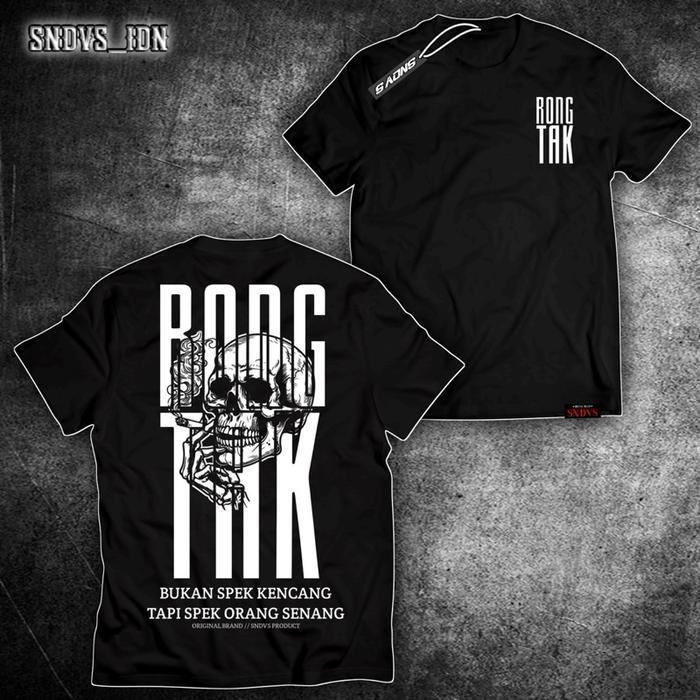T-shirt RONG TAK bukan spek kencang tapi spek orang senang tengkorak cotton combat 24s nyaman di pak