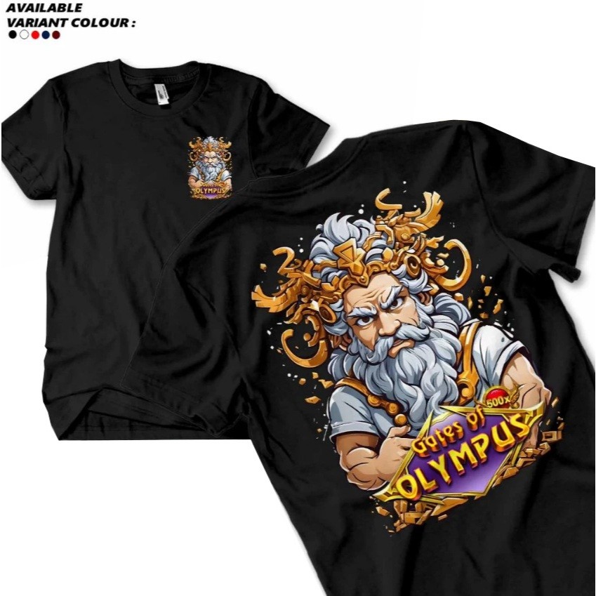 Ranberry Graphic t-shirt Kaos PRAGMATIC PLAY SCATER KAKEK ZEUS - Kaos Game Slot - Baju PRAGMATIC PLA