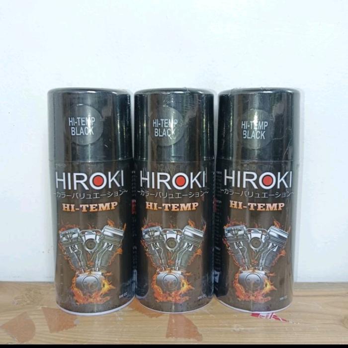 pilok pilox cat semprot HIROKI HI-TEMP BLACK anti panas pilok knalpot