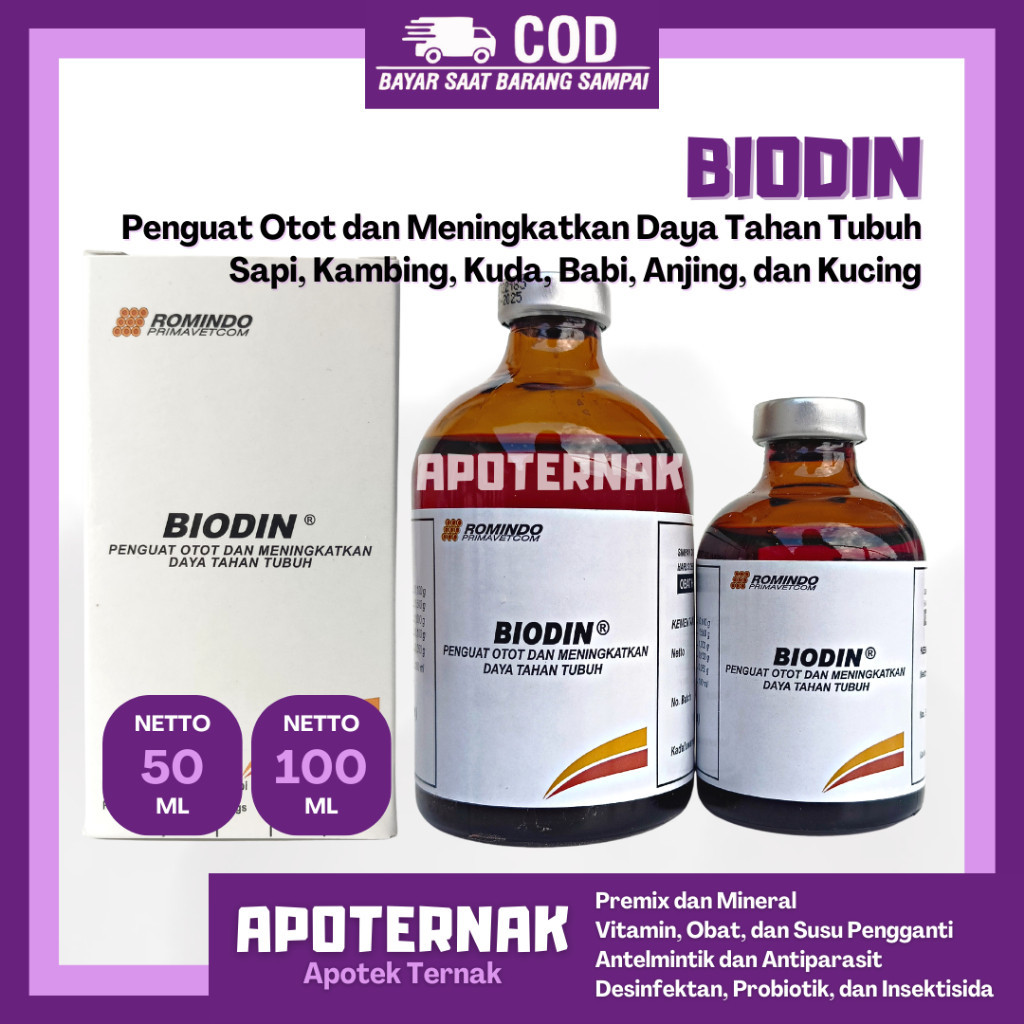 Injeksi ATP Penguat Otot dan Stamina Hewan Ternak Sapi Kambing Kuda Babi Anjing Kucing Ayam Multivit