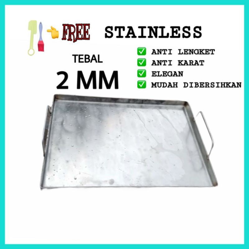 WAJAN ROTI BAKAR STAINLESS / WAJAN KEBAB / WAJAN SOSIS / WAJAN MARTABAK / WAJAN STAINLESS