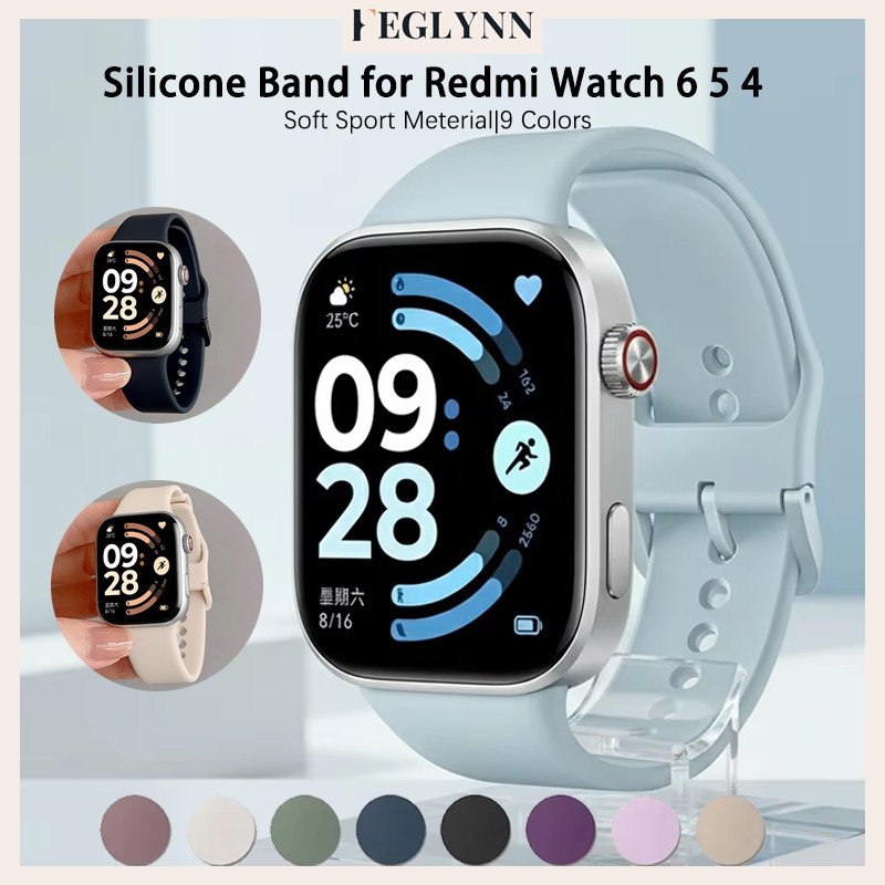 Silicone Strap Band for Smartwatch Xiaomi Redmi Watch 6 5 4 Original Silikon Soft Sport Rubber Belt 