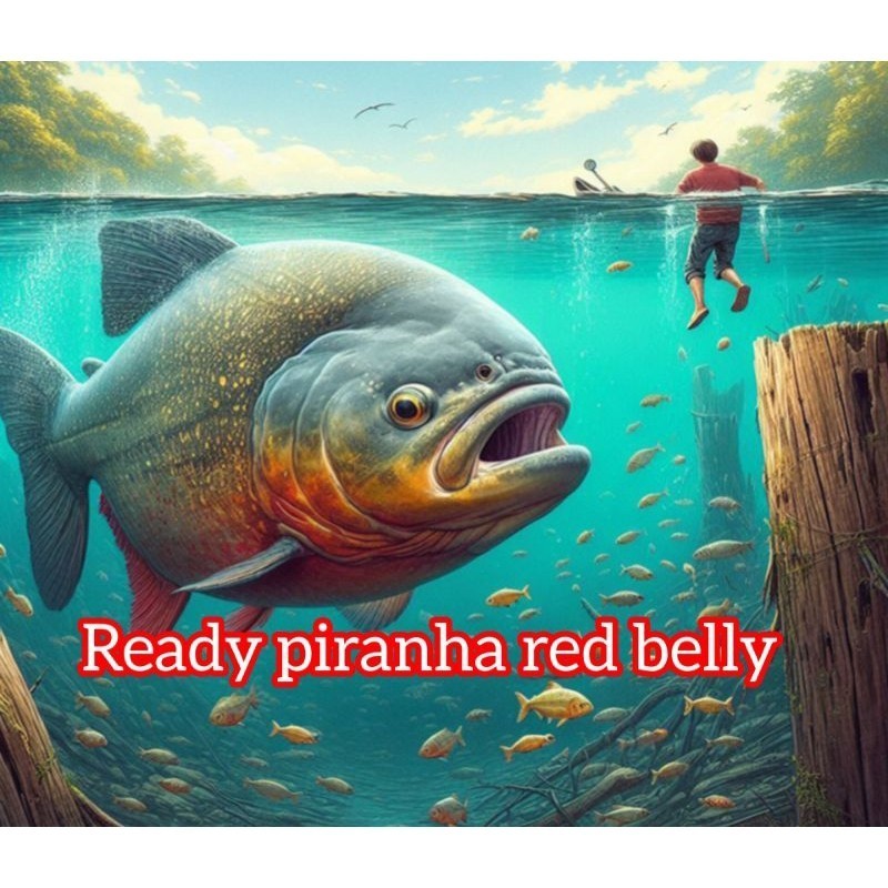 Hiasan akuarium piranha red belly betterstore