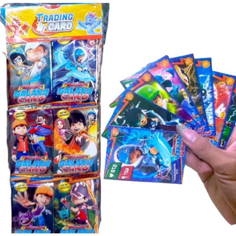 1 RENCENG 12 BUNGKUS KARTU TRANDING CARD  / KARTU  TRANDING CARD BOBOIBOY / KARTU BOBOIBOY