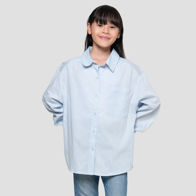 Nevada Belakang Belah Kemeja Overisize Anak Perempuan 123285142