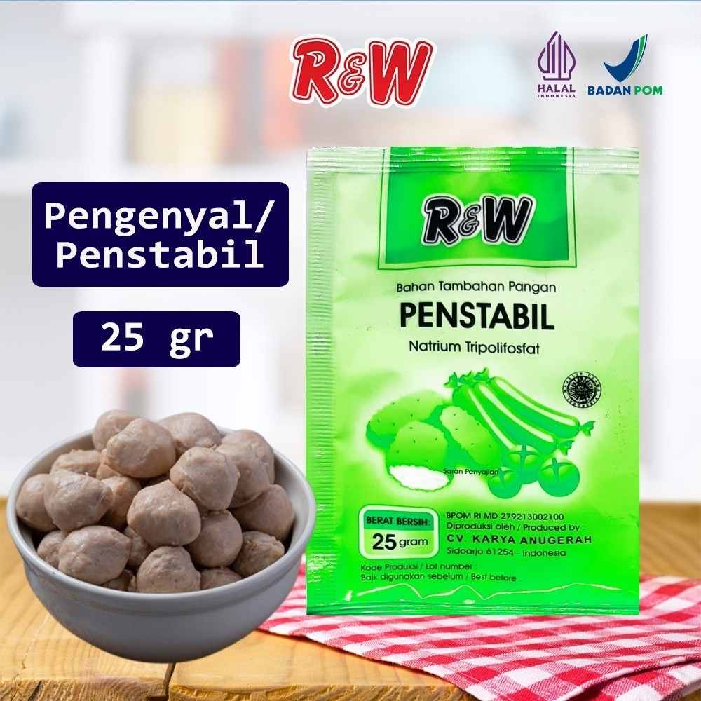 PROMO Pengenyal Penstabil Bakso Mie Nugget Halal Rajawali R&W RW 25 g