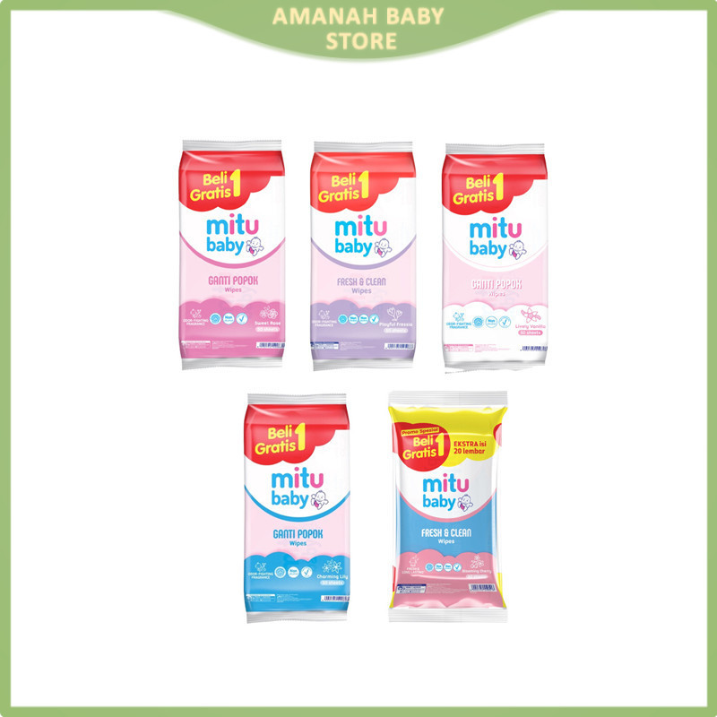MITU BABY TISU BASAH 40 - 50 SHEET ALL VARIAN