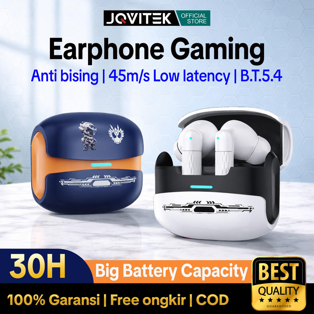 (2026 Baru)Jqvitek Gaming Earphone Wireless Bluetooth TWS Gaming Earphone ACS Low latency Bluetooth 
