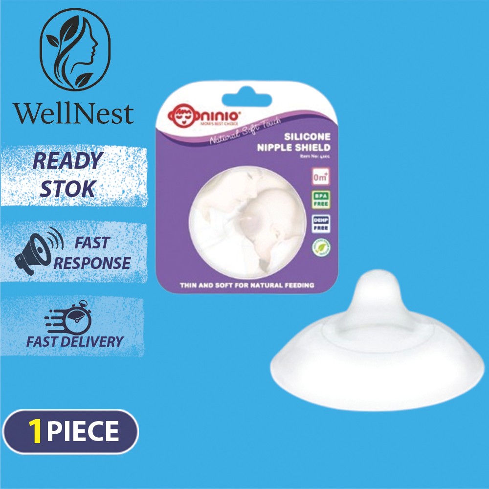 Ninio Slicone Nipple Pelindung Penyambung Puting Susu Saat Menyusui Aman Untuk Bayi