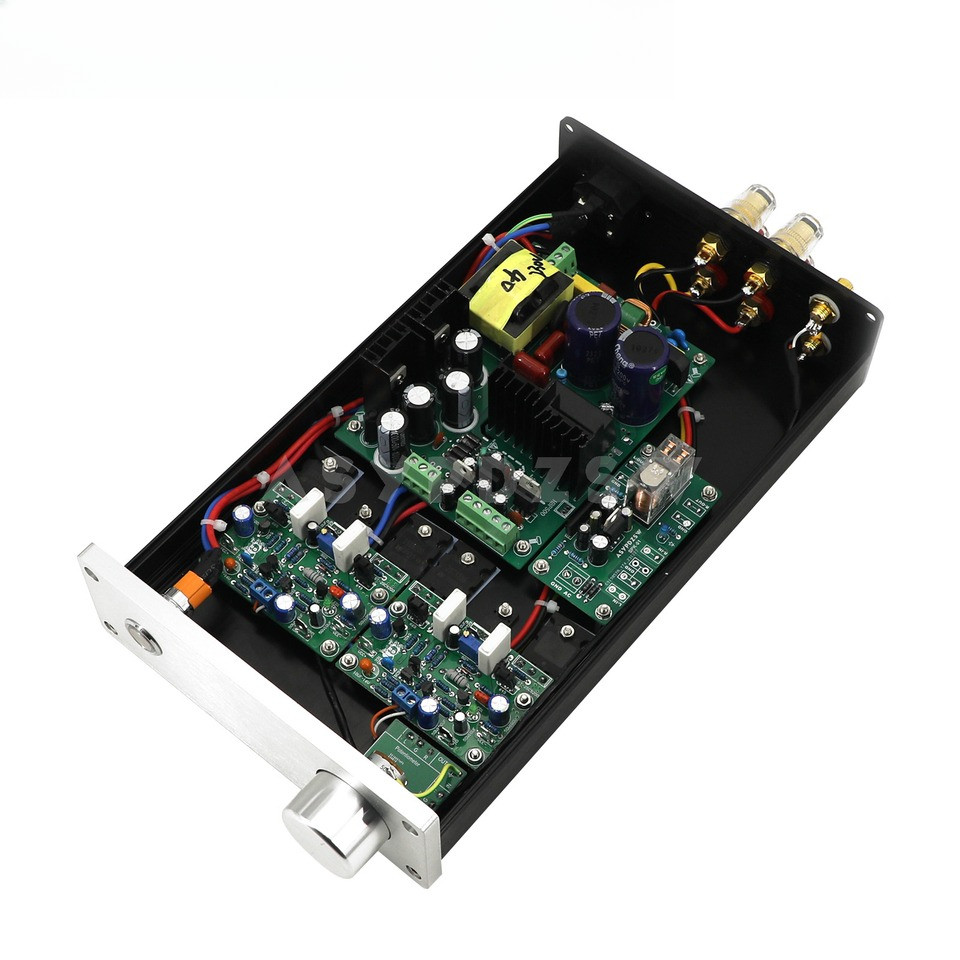 NAP250 MOD 2SC5200 MINI Stereo Power amplifier Base on UK NAIM circuit With SPK protection 80W+80W 8