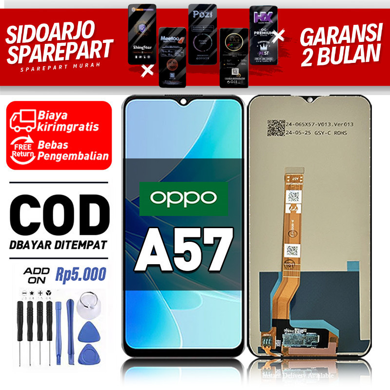 LCD For OPPO A57 Touchscreen Fullset-Original Compatible For Glass Touch Screen Digitizer ori-asli C