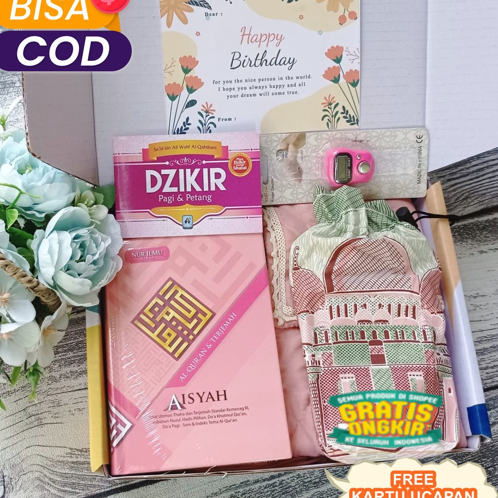 Hampers Mukena Set / Kado Ulang Tahun Cewek / Kado Pernikahan Sahabat / Kado Wisuda / Anniversary / 