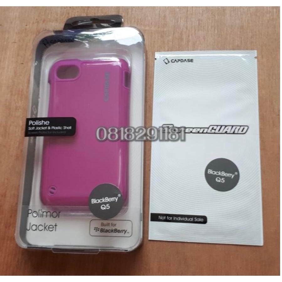 CAPDASE BLACKBERRY Q5 Case Polimor Soft Case Ready Pink Blue Green White Purple Free Screen Guard Mu
