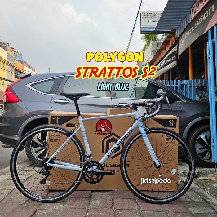 sepeda Balap Polygon Stratos S2 - Light Blue, M
