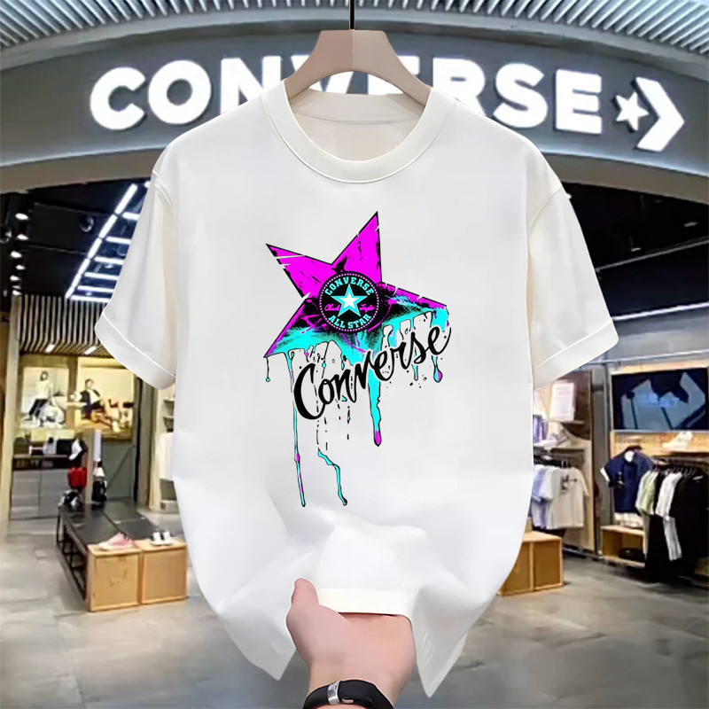 100% Original] Converse T‑Shirt Original – Kaos Motif Streetwear Premium 100% katun 2026