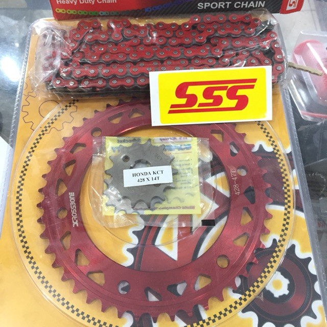 GEAR SET PROTAPER MERAH CRF 150 L RANTAI SSS ORIGINAL