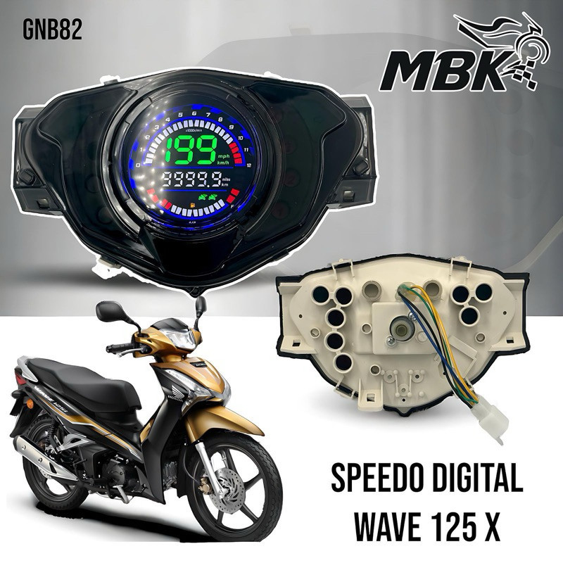 SPEEDOMETER DIGITAL LED HONDA WAVE 125 X SPIDOMETER DIGITAL SUPRA 125 X