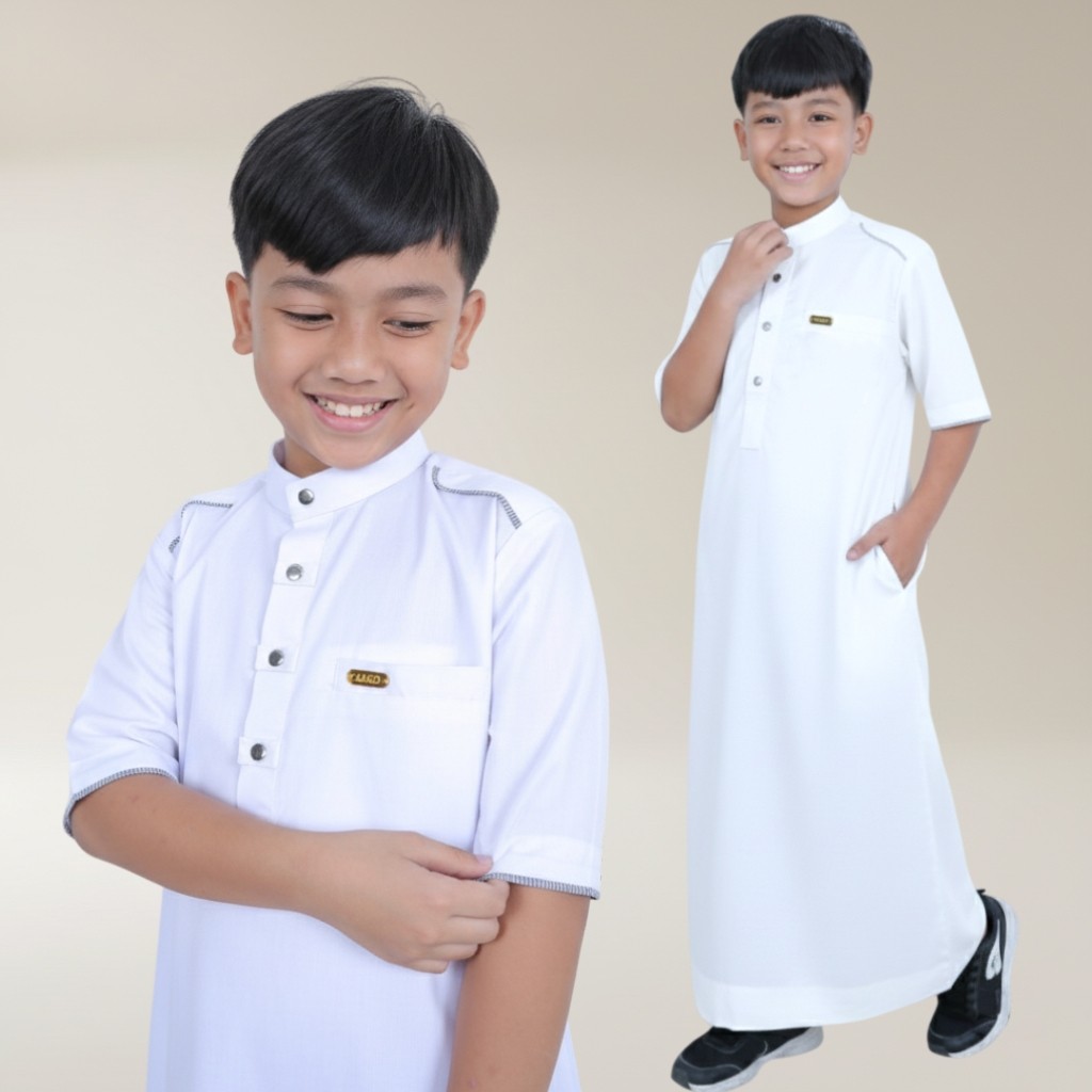 SHD_SHOP Jubah Anak Oemar Series Model Lengan Pendek Gamis Anak Laki Laki Premium Usia 4-16 Tahun