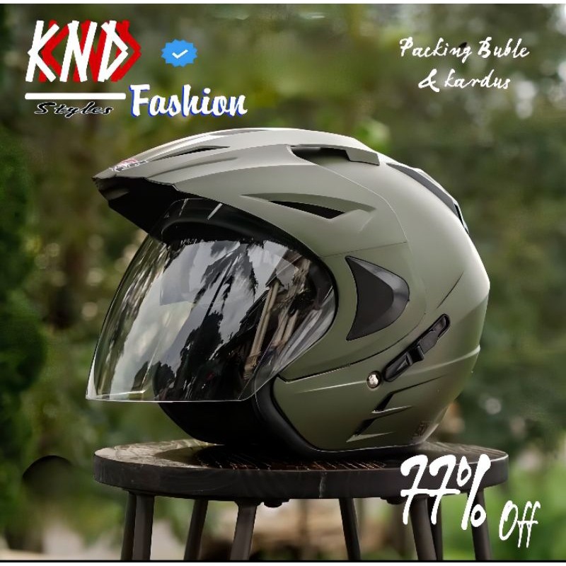 Helm Ink Ykt Double Visor Original SNI  - Helm Premium Dewasa Pria Wanita , Motocycle