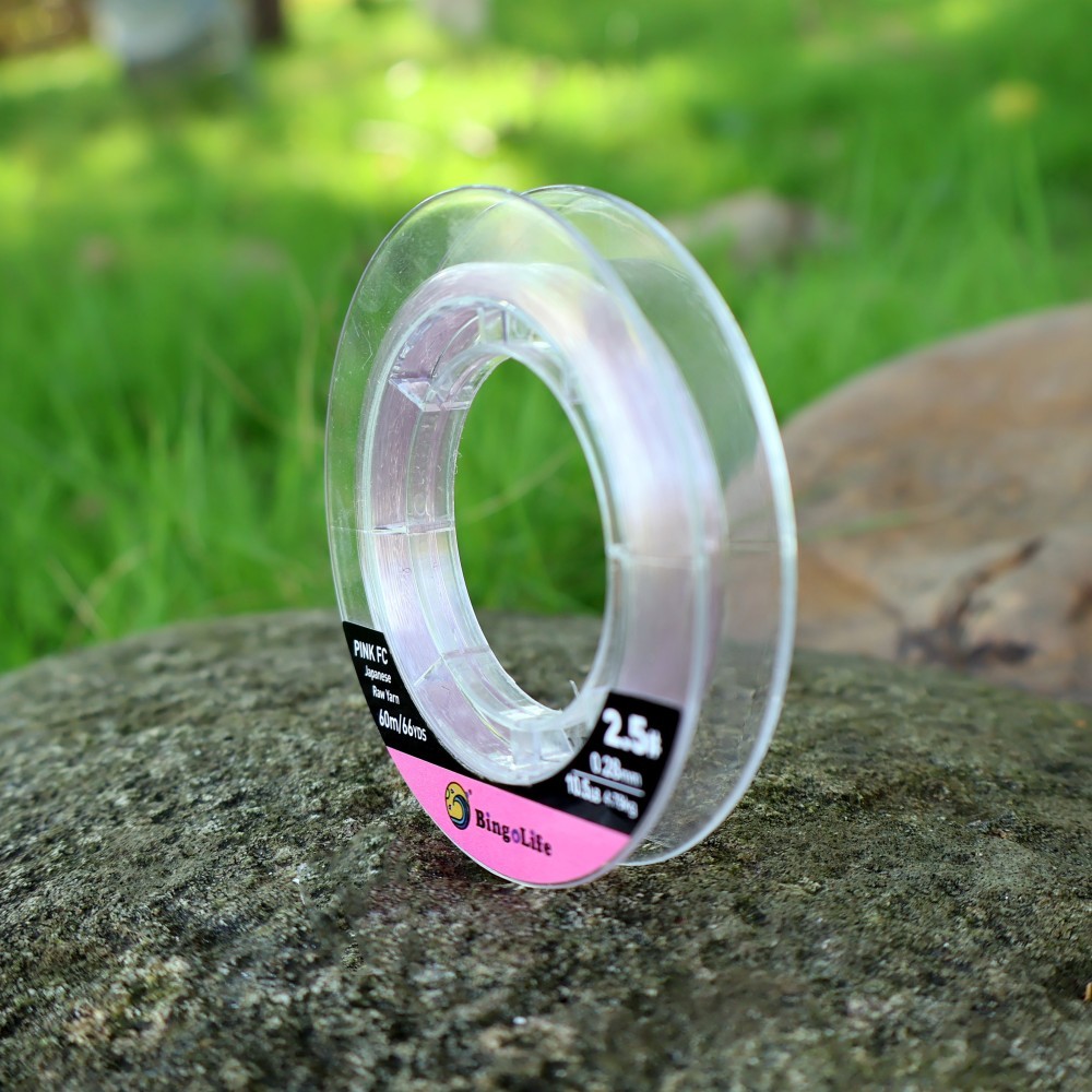 Bingolife Senar Pancing Fluorocarbon Pink 60m dari Jepang