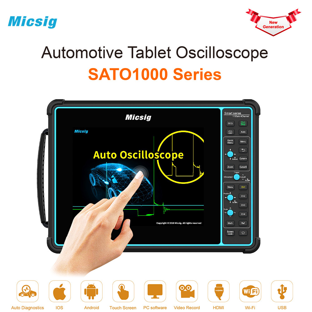 Micsig SATO1004 Digital Tablet Oscilloscope 100MHz 4CH handheld oscilloscope automotive oscilloscope