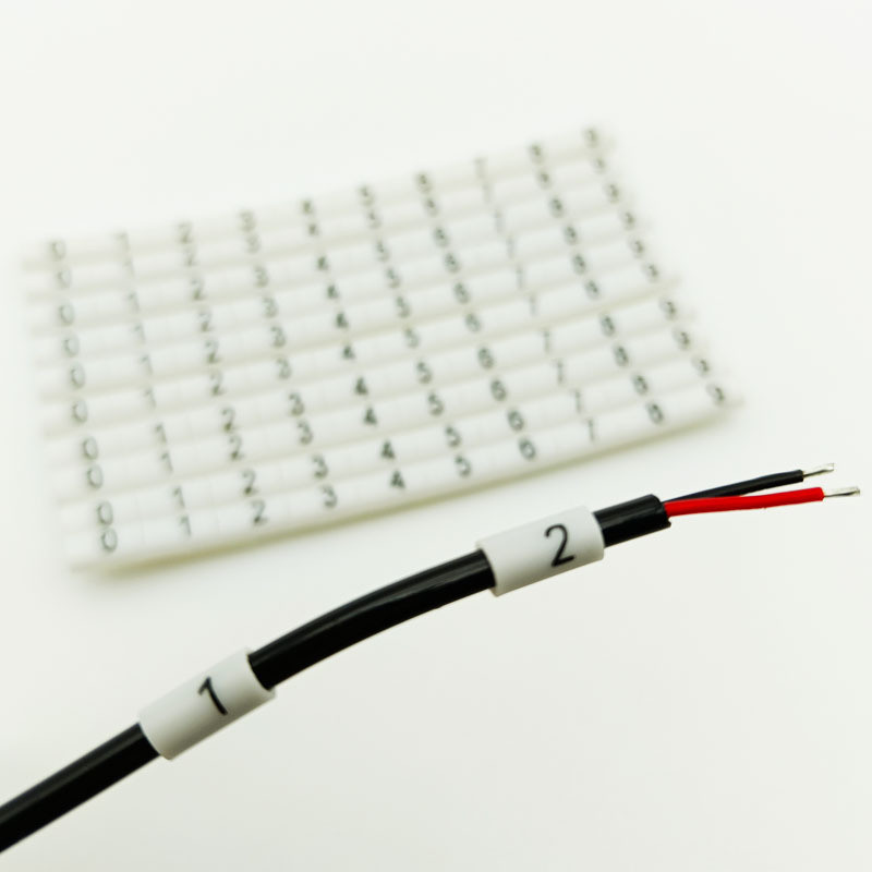 freeshipping 1000pcs each number print Cable Marker Cable marking tags Cable markers stickers number