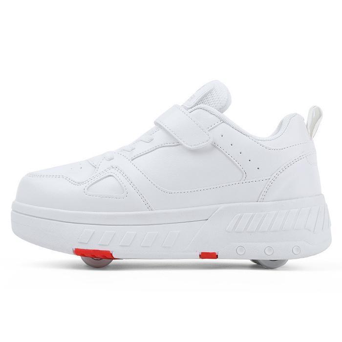 Dirancang khusus berjalan empat roda, roller anak-anak, anak laki-laki dan perempuan ski es, sepatu 