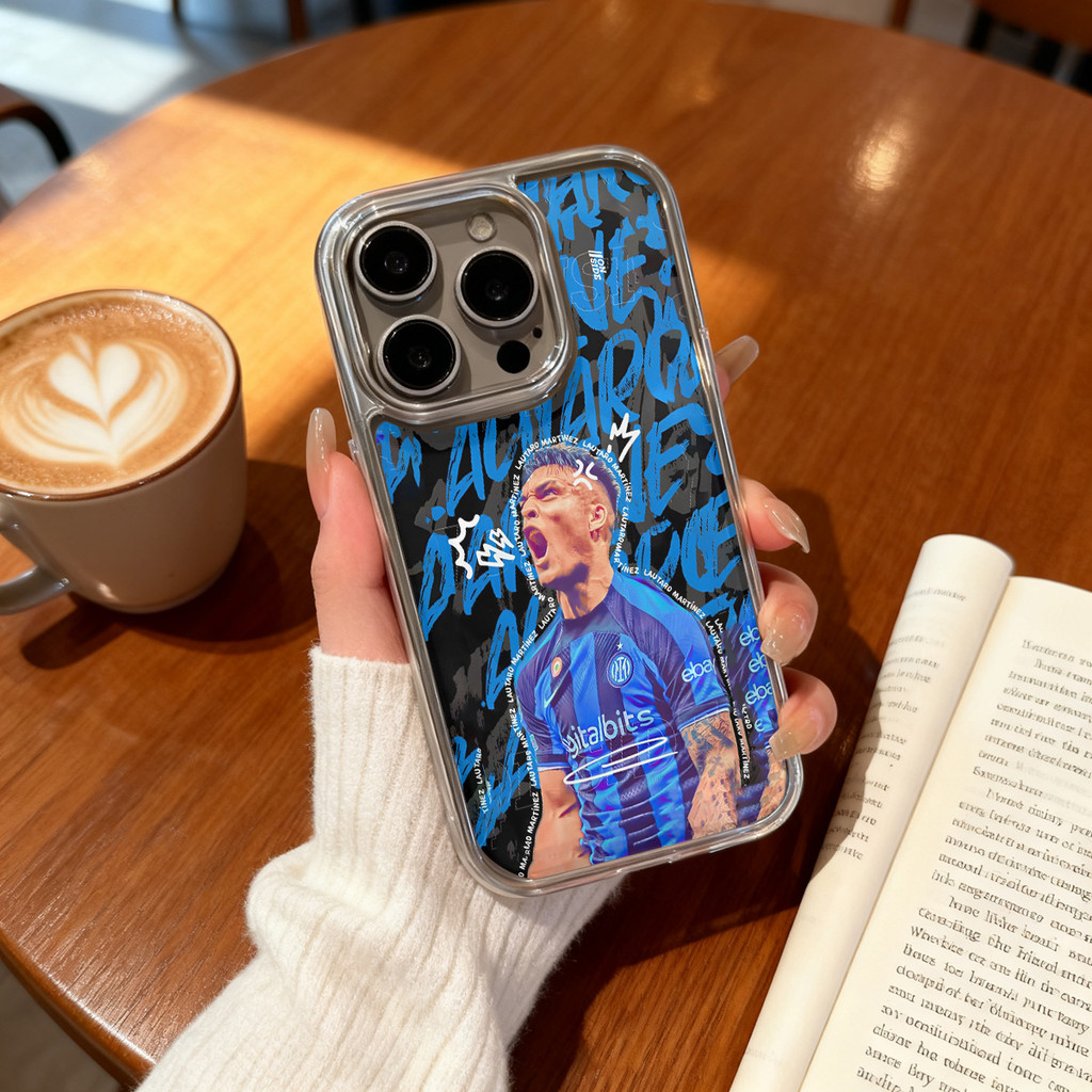 Lautaro Martinez   Inter Milan   Football Player   Dynamic Art Case Casing Ponsel Bening Bingkai War