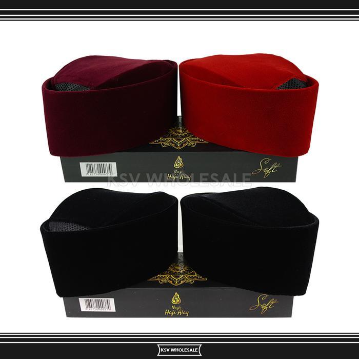 PROMO Peci SUSUN HAJI ALAY Tinggi 7 8 9 10 NON & AC Peci Sholat Bludru Ukuran Anak Laki Pria Warna H