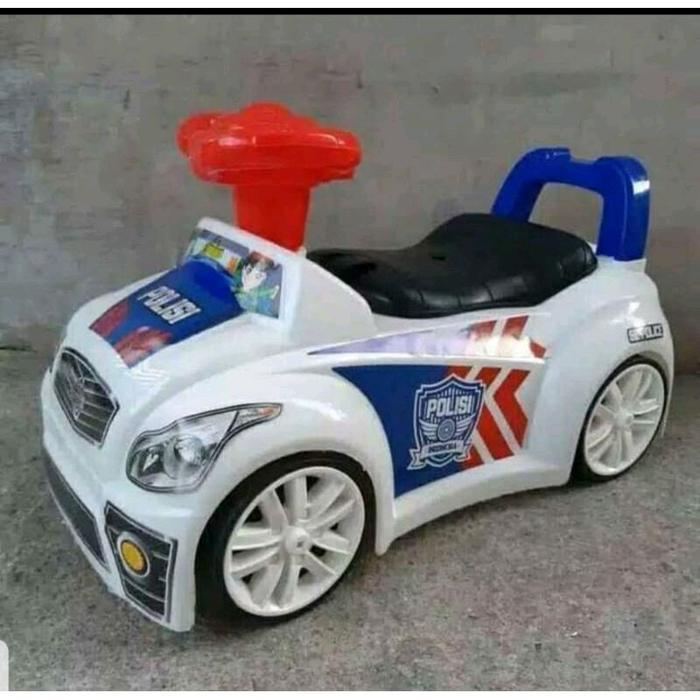 PROMO  mobil mobilan anak bisa di naiki SL 200 polisi warna / mobil dorong dorongan - putih polisi